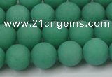 CCN2510 15.5 inches 14mm round matte candy jade beads wholesale