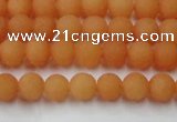 CCN2515 15.5 inches 4mm round matte candy jade beads wholesale