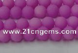 CCN2522 15.5 inches 4mm round matte candy jade beads wholesale