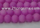 CCN2523 15.5 inches 6mm round matte candy jade beads wholesale