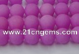 CCN2524 15.5 inches 8mm round matte candy jade beads wholesale