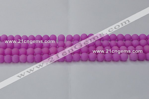 CCN2524 15.5 inches 8mm round matte candy jade beads wholesale