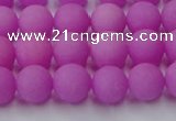 CCN2525 15.5 inches 10mm round matte candy jade beads wholesale