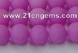 CCN2526 15.5 inches 12mm round matte candy jade beads wholesale