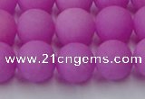 CCN2527 15.5 inches 14mm round matte candy jade beads wholesale