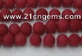 CCN2529 15.5 inches 4mm round matte candy jade beads wholesale