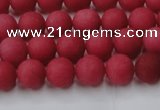 CCN2531 15.5 inches 8mm round matte candy jade beads wholesale