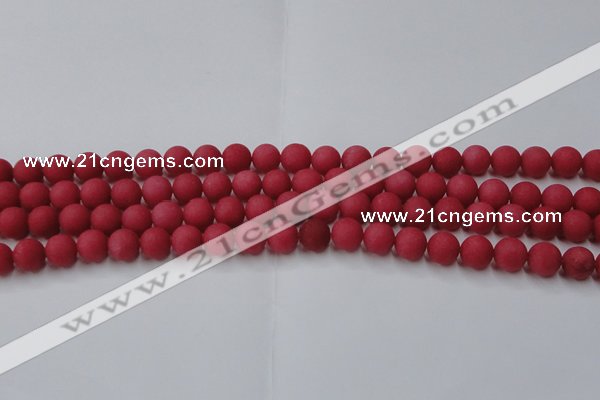 CCN2532 15.5 inches 10mm round matte candy jade beads wholesale