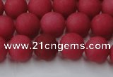 CCN2533 15.5 inches 12mm round matte candy jade beads wholesale