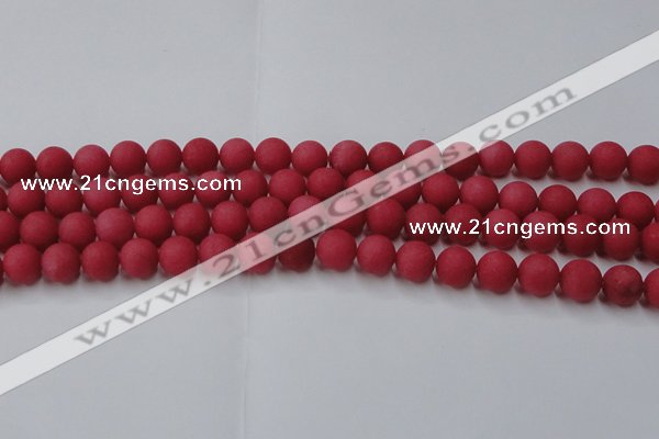 CCN2533 15.5 inches 12mm round matte candy jade beads wholesale