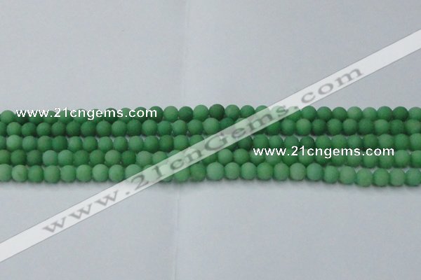 CCN2536 15.5 inches 4mm round matte candy jade beads wholesale