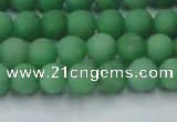 CCN2537 15.5 inches 6mm round matte candy jade beads wholesale