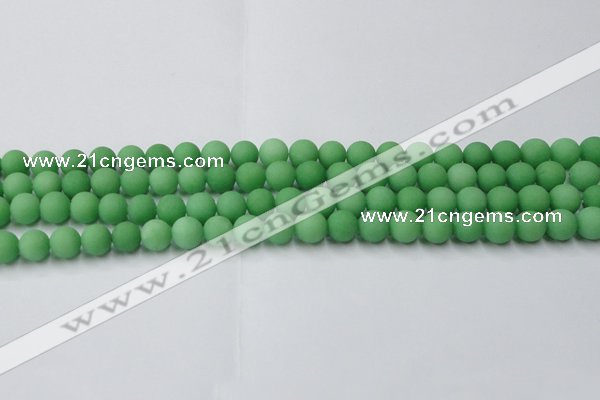 CCN2538 15.5 inches 8mm round matte candy jade beads wholesale