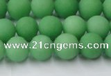 CCN2539 15.5 inches 10mm round matte candy jade beads wholesale