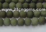 CCN2543 15.5 inches 4mm round matte candy jade beads wholesale