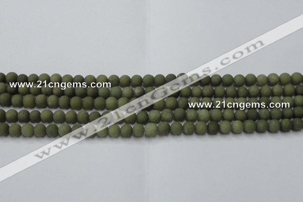 CCN2543 15.5 inches 4mm round matte candy jade beads wholesale