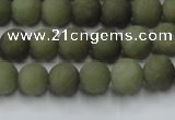 CCN2544 15.5 inches 6mm round matte candy jade beads wholesale