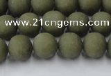 CCN2546 15.5 inches 10mm round matte candy jade beads wholesale