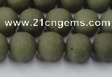 CCN2547 15.5 inches 12mm round matte candy jade beads wholesale