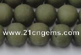 CCN2548 15.5 inches 14mm round matte candy jade beads wholesale