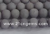 CCN2581 15.5 inches 6mm round matte candy jade beads wholesale