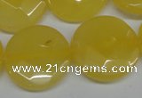 CCN260 15.5 inches 25mm faceted coin candy jade beads wholesale