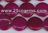 CCN2601 15.5 inches 18mm flat round candy jade beads wholesale