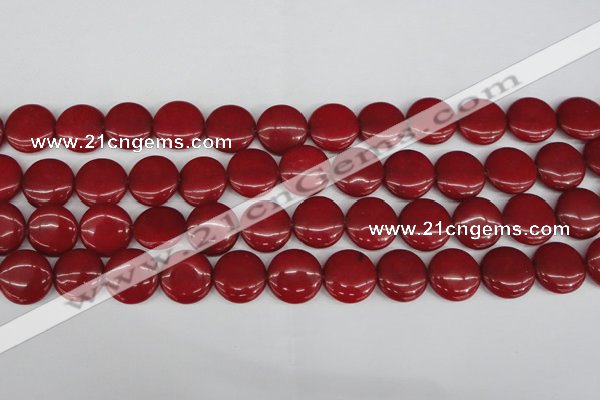 CCN2602 15.5 inches 18mm flat round candy jade beads wholesale