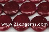 CCN2603 15.5 inches 18mm flat round candy jade beads wholesale