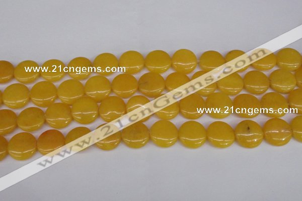 CCN2607 15.5 inches 18mm flat round candy jade beads wholesale