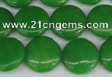 CCN2609 15.5 inches 18mm flat round candy jade beads wholesale