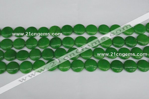 CCN2609 15.5 inches 18mm flat round candy jade beads wholesale