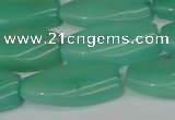 CCN2623 15.5 inches 15*30mm twisted rectangle candy jade beads
