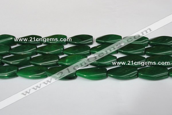 CCN2625 15.5 inches 15*30mm twisted rectangle candy jade beads