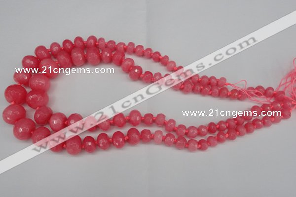 CCN2647 15.5 inches 5*8mm - 12*16mm faceted rondelle candy jade beads