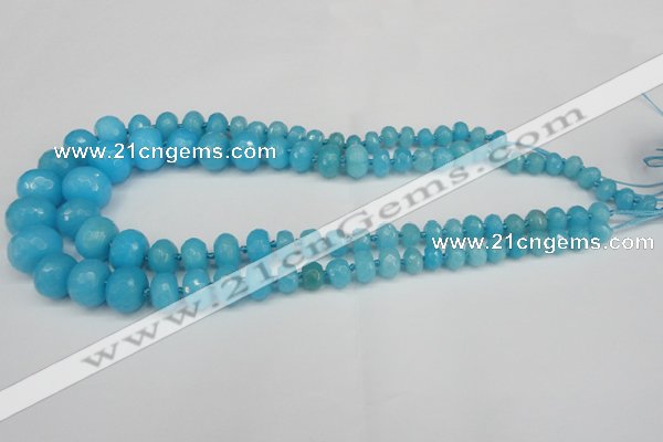 CCN2651 15.5 inches 5*8mm - 12*16mm faceted rondelle candy jade beads