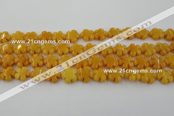 CCN2663 15.5 inches 16mm carved flower candy jade beads wholesale