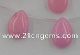 CCN2675 Top-drilled 13*18mm flat teardrop candy jade beads