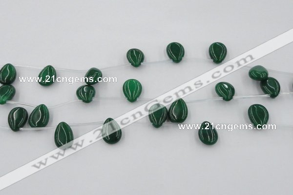 CCN2684 Top-drilled 13*18mm flat teardrop candy jade beads