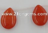 CCN2705 Top-drilled 18*25mm flat teardrop candy jade beads