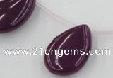 CCN2708 Top-drilled 18*25mm flat teardrop candy jade beads