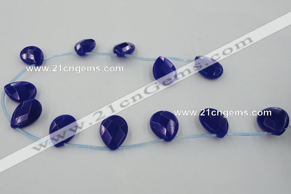 CCN2725 Top-drilled 18*25mm briolette candy jade beads wholesale