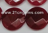 CCN273 15.5 inches 25mm faceted coin candy jade beads wholesale