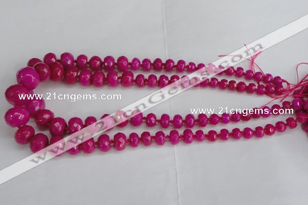 CCN2753 15.5 inches 5*8mm - 12*16mm faceted rondelle candy jade beads