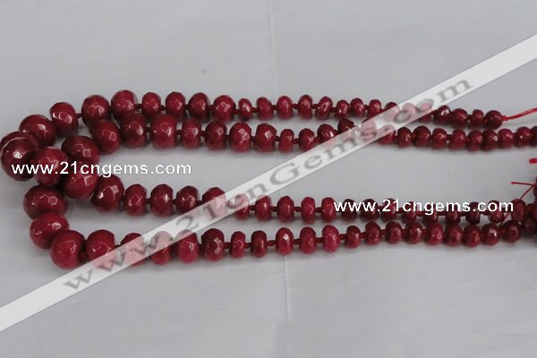 CCN2754 15.5 inches 5*8mm - 12*16mm faceted rondelle candy jade beads