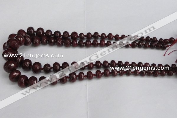 CCN2755 15.5 inches 5*8mm - 12*16mm faceted rondelle candy jade beads