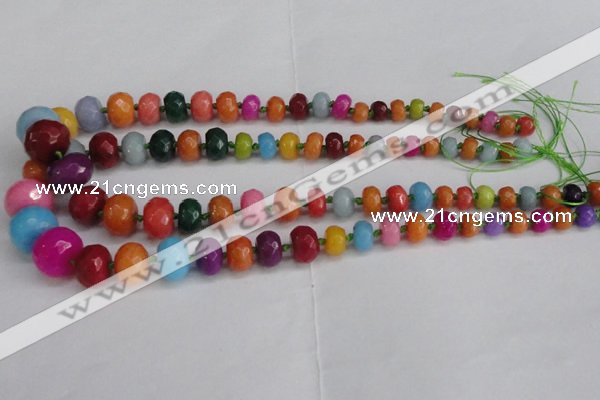 CCN2756 15.5 inches 5*8mm - 12*16mm faceted rondelle candy jade beads