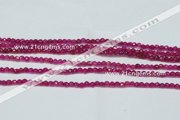 CCN2811 15.5 inches 3mm tiny faceted round candy jade beads