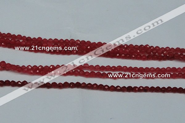 CCN2812 15.5 inches 3mm tiny faceted round candy jade beads