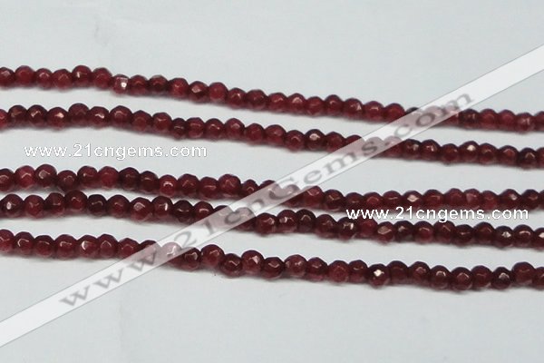 CCN2813 15.5 inches 3mm tiny faceted round candy jade beads